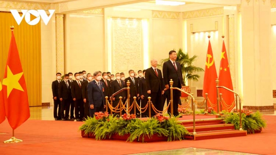 Vietnamese Party leader warmly welcomed in Beijing